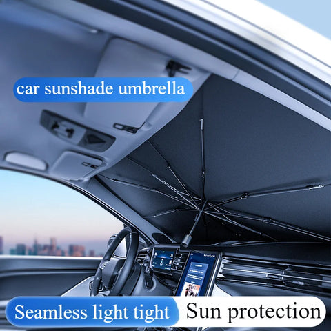 Car Sunshade Front Windshield Sunshade Retractable Sun Shield for Car Interior Sunshade Accessories