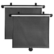 2Pcs Car Retractable Sunshade Curtain 15 Inch Heat-Insulating Side Window Curtain with Suction Cup Telescopic Sunshade Blocking