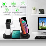 ChargeHub™ Pro 4-in-1 Wireless Dock – One Stand. Total Power. Zero Clutter