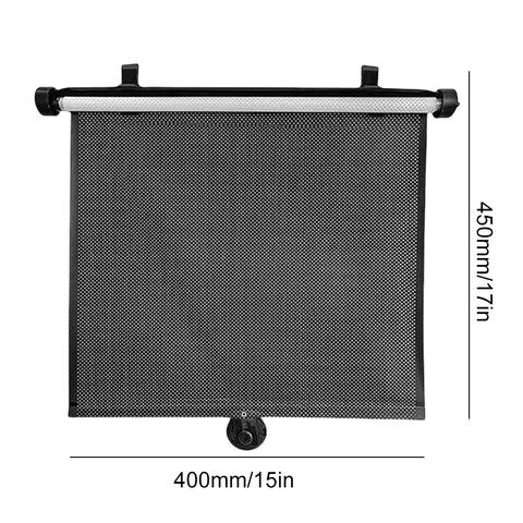 2Pcs Car Retractable Sunshade Curtain 15 Inch Heat-Insulating Side Window Curtain with Suction Cup Telescopic Sunshade Blocking