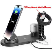 ChargeHub™ Pro 4-in-1 Wireless Dock – One Stand. Total Power. Zero Clutter