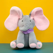Animated Elephant Toys Plush Singing Elephant with Ears Moving Electric Plush Toy Adorable Elephant Stuffed Animal Toy for Baby'