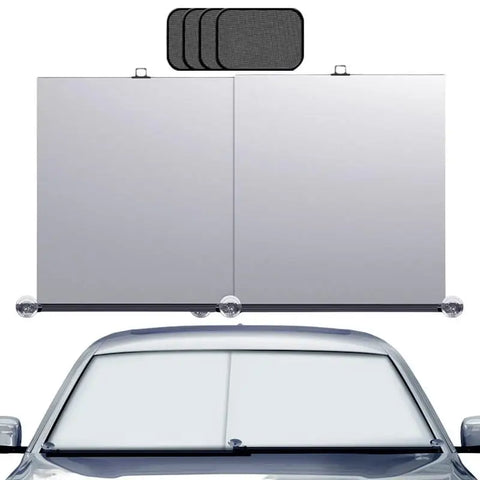 Car Windshield Sun Shade Retractable Automatic Car Roller Sunshade Car Interior Sun Protection Block Curtain against Direct