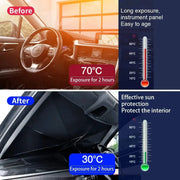 Car Sunshade Front Windshield Sunshade Retractable Sun Shield for Car Interior Sunshade Accessories